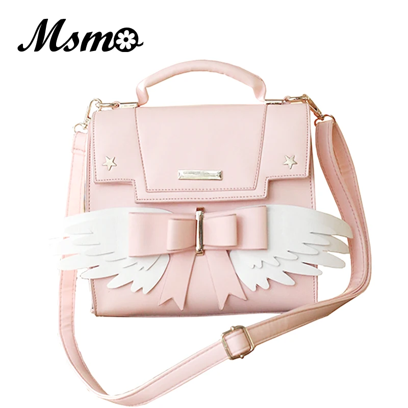 MSMO аниме карты Captor Sakura Bowknot Сумочка милые девушки преппи Крылья ангела стиль