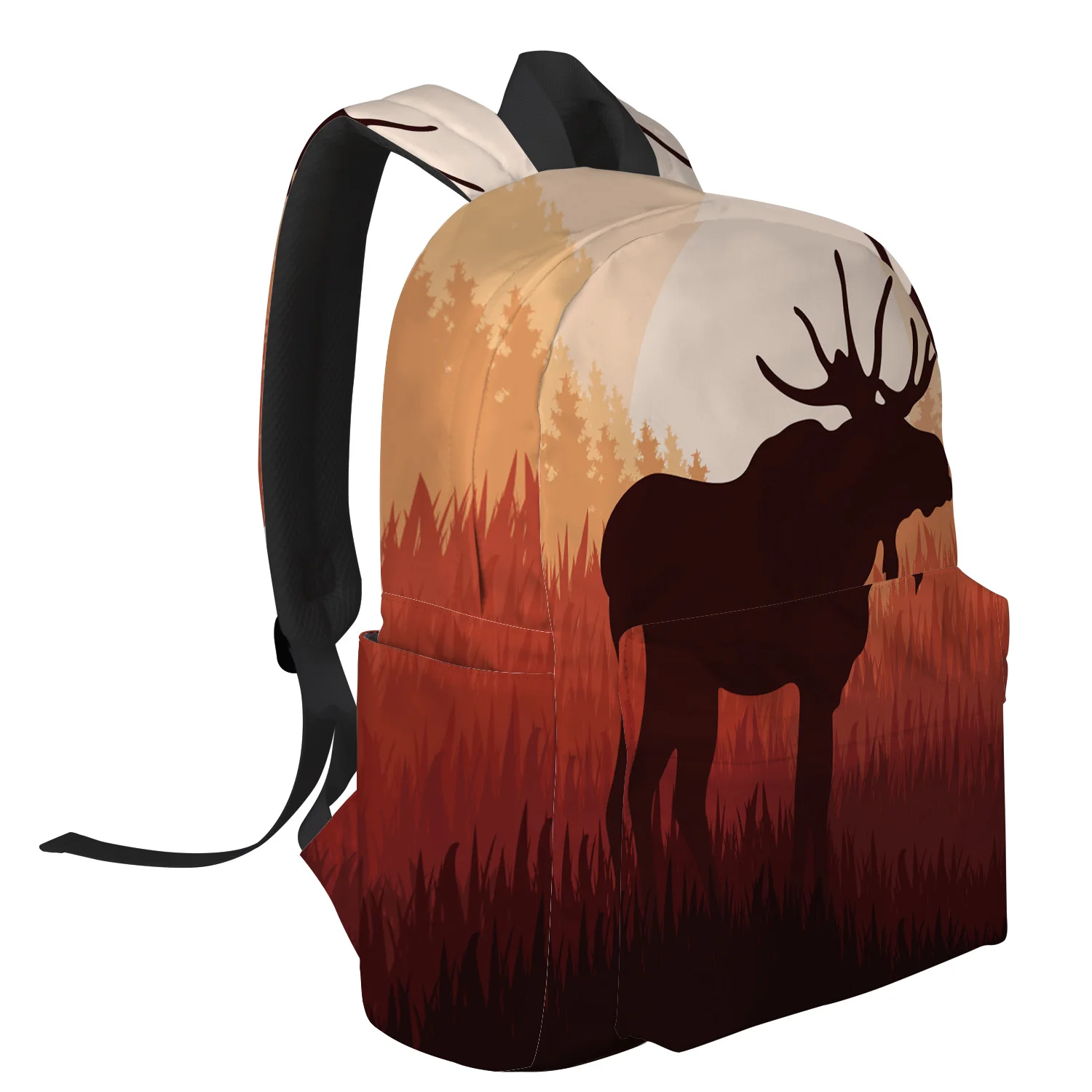 Moose, рюкзак с животным силуэтом, студенческий рюкзак для ноутбука, сумка для книг, повседневная школьная сумка