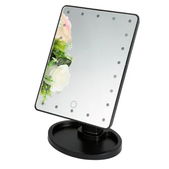 

LED Touch Screen Makeup Mirror Vanity Mirror With 22 LED Lights Adjustable 360 Countertop Degree Rotation Make Up Mirror