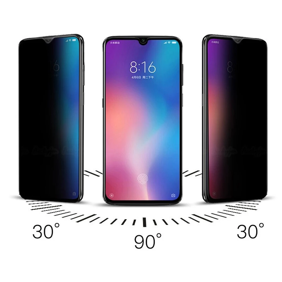 9H антишпионское закаленное стекло для Red mi Note 7 6 Pro защитное сохранения личной