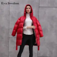 95% утиный пух, теплые парки, пальто, зимний модный бренд, толстый теплый пуховик, женский пуховик нестандартной длины с разрезом, F331