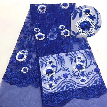 

Nigeria Sequence Lace Fabric 2019 High Quality African Tulle Mesh Lace Fabric for Party Wedding Dresses J3522