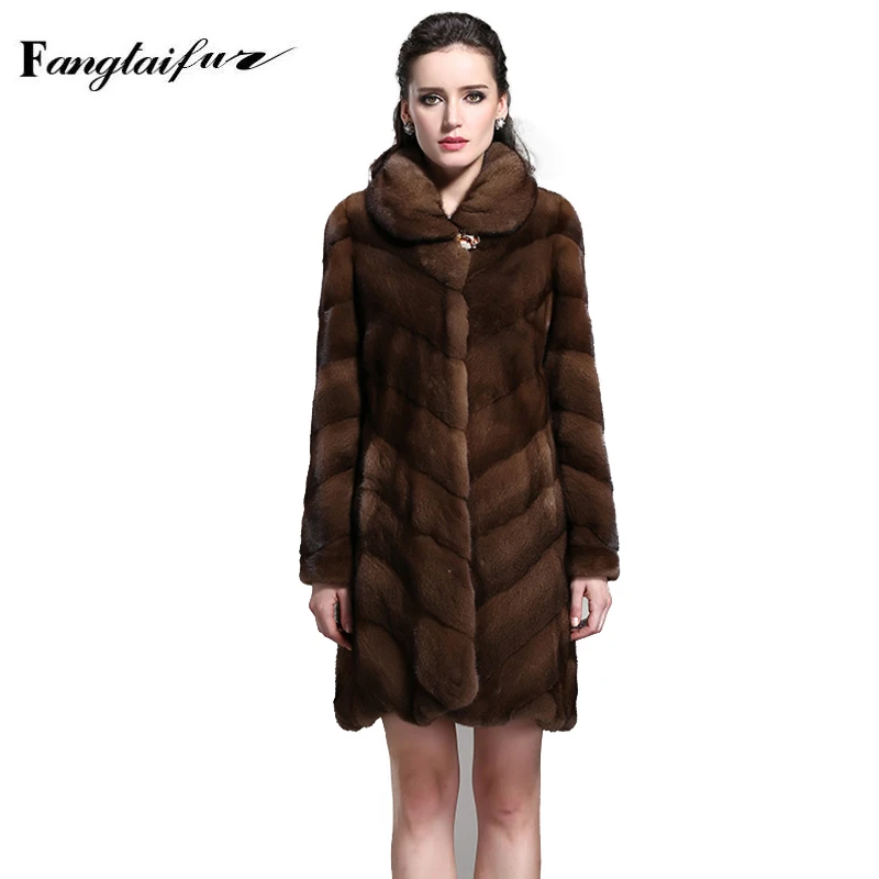 

Fang Tai Fur 2019 New Velvet Mink Fur Jacket For Femal Genuine Natural Wholeskin Mink Coats Women's Medium Real Mink Fur Coats