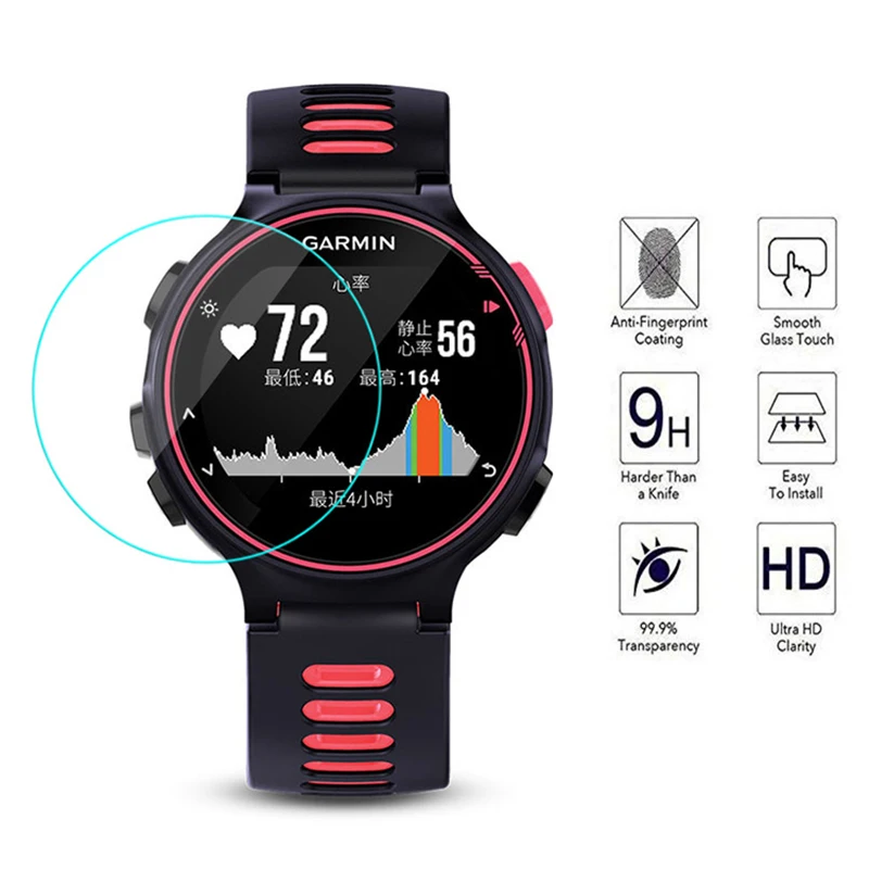 Защита из закаленного стекла для экрана 2.5D 9H подходит Garmin Forerunner645 935 735xt против