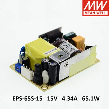 

Taiwan MEAN WELL EPS-65S PCB Tpype Single Output Power source EPS-65S-15 65W 15v 4.34A high efficiency bare board can replace PS