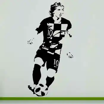 

Luka Modric Football Player Wall Sticker Sports Decal Kids Room Decoration Posters Vinyl Luka Modric Car Soccer Player Decal