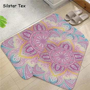 

Silstar Tex Mandala Print Door Mat House Entrance Mats Long Kitchen Mats Cover Absorbent Prayer Carpet Bath Outdoor