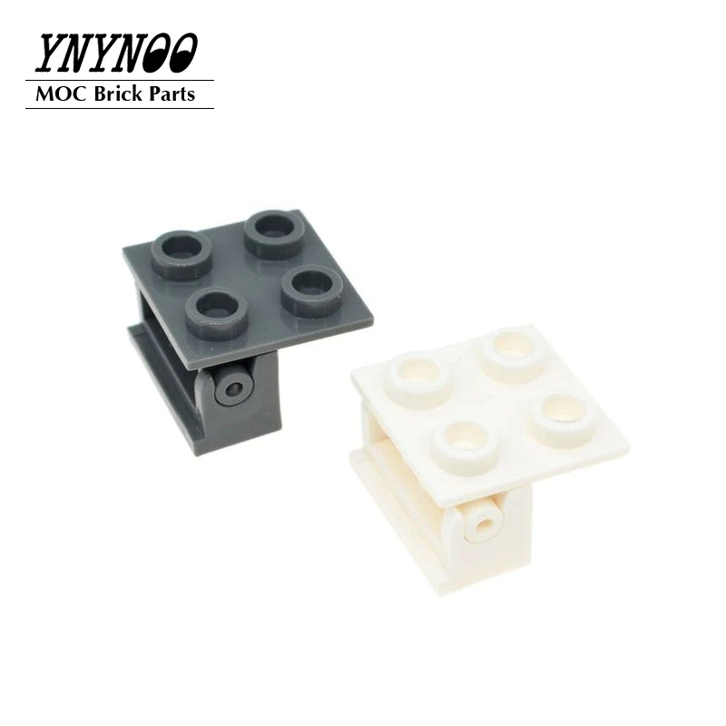 MOC 브릭 부품 힌지 브릭 2x2 상단 플레이트 얇은 힌지 브릭 1x2 베이스, 3937 3938 6134 호환 가능, 어린이 DIY 장난감 선물, 로트당 20 개