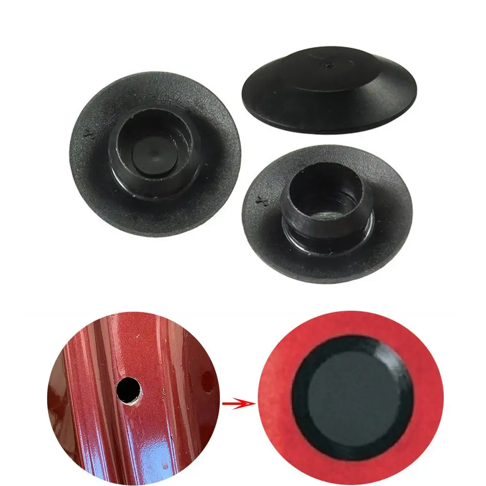 Tapón de goma para puerta de coche, accesorio Universal de PVC, tapa de hoja de cuerpo de goma, orificios de Metal para orificios de 100 pulgadas, 3/8 Uds.