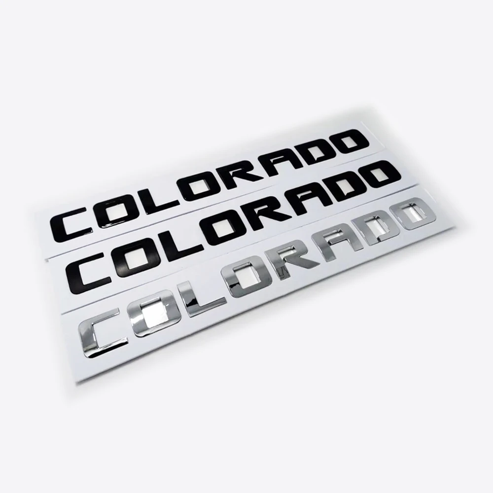 

1PC Chrome Black COLORADO Word Car Truck Letter Sticker Fender Side 3D Badge Emblem Decal Auto Accessories