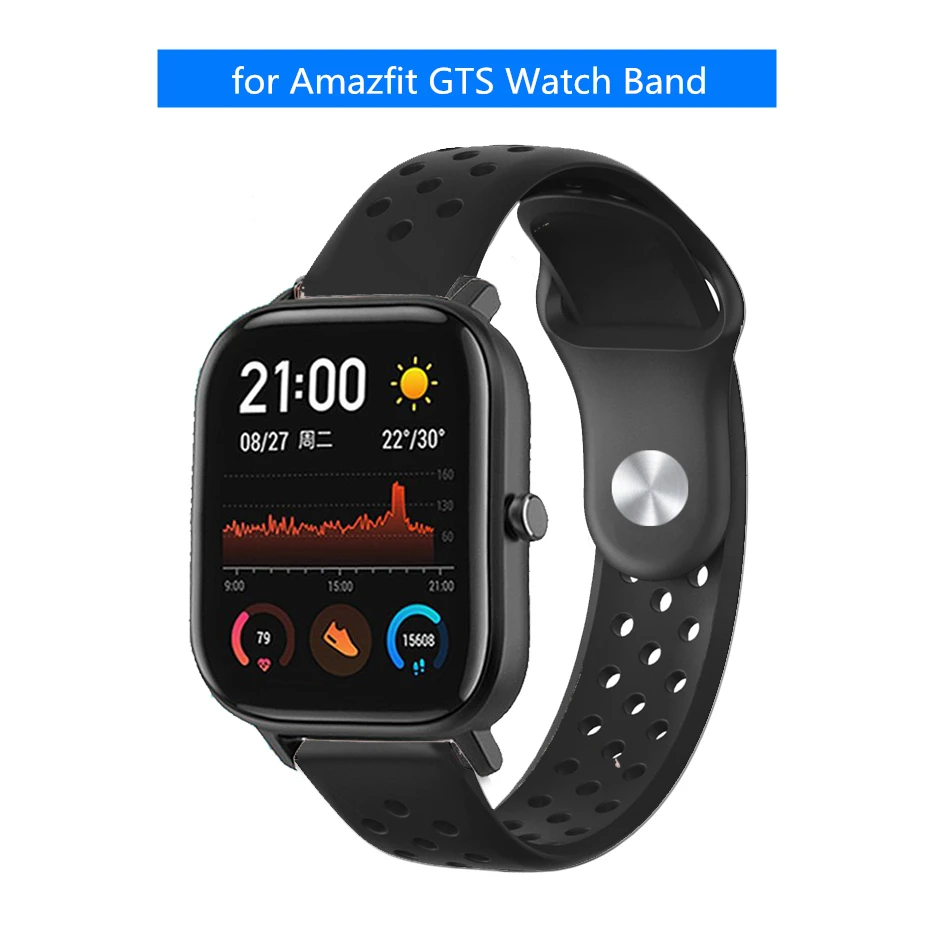 Для Amazfit ремешок Bip силиконовый ремешок для часов Xiaomi Amazfit GTS браслет для samsung Galaxy Watch Active/gear Sport 20 мм полосы