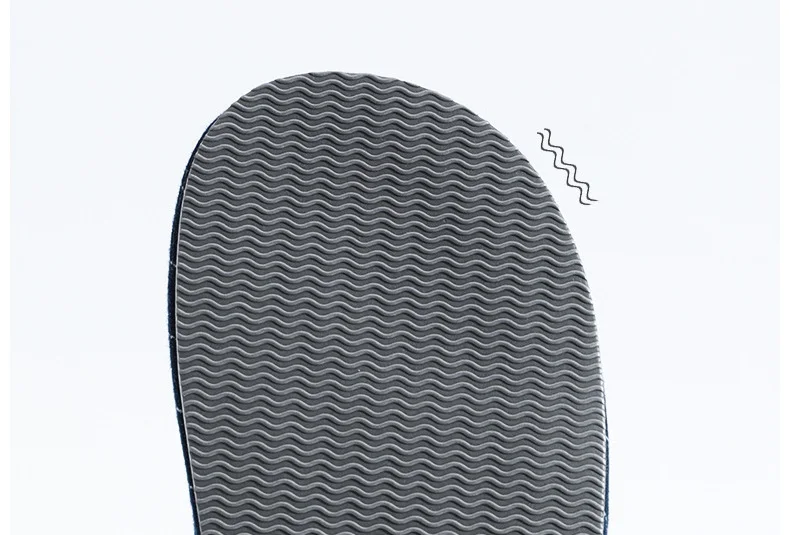 Xioami New men woman spring autumn classic striped home soft massage midsole open cotton slippers Keep warm flip flop