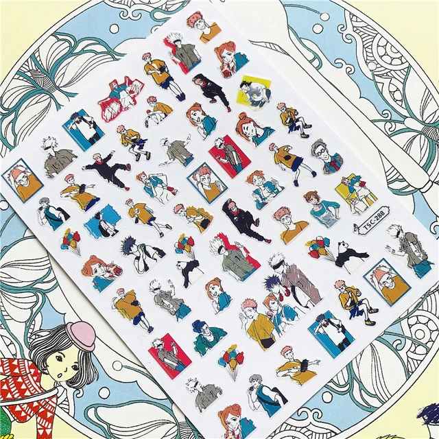 TSC-212 TSC-213 Cartoon anime character 3D Back glue Nail Art Stickers Decals Sliders Nail ornament decoration TSC-288