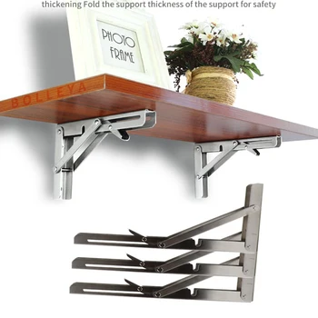 

Triangle Folding Angle Bracket Heavy Support Adjustable Wall Mounted Bench Table Shelf Bracket Furniture