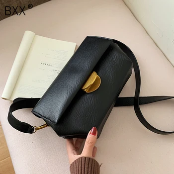 

[BXX] Mini PU Leather Saddle Bags For Women 2020 Spring New Crossbody Shoulder Messenger Bag Female All-match Handbags HK008