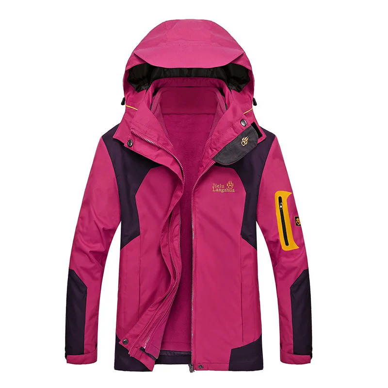 Color Открытый плащ куртка мужская три-в-одном Женский комплект из двух частей осень и зима деконструируемый водонепроницаемый дышащий пара - Цвет: Color