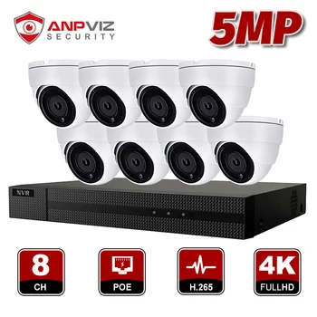 

Anpviz 8CH HIKVISION H.265+ NVR 5MP Outdoor Indoor Security POE IP Camera CCTV System Kit IP Camera Video Surveillance NVR Kit