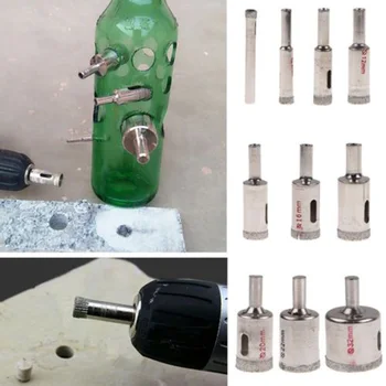 

Set Of 10 6mm-32mm Diamond Tool Drill Bit Hole Saw For Glass Ceramic Marble Part