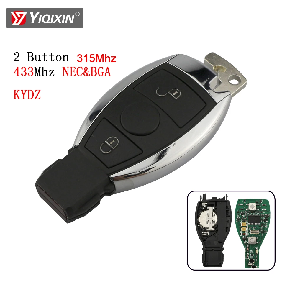 

YIQIXIN 2 Buttons For Mercedes Benz A B C E S Class W203 W204 W205 W210 W211 W212 W221 W222 Smart Remote Key 315/4333Mhz KYDZ