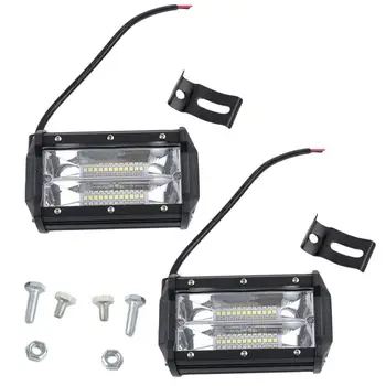 

2pcs 5 Inch 72W Dual Row Waterproof IP67 Car Headlights LED Bar Work Light Bulbs 6000K Combo Beam for Car Motorcycle Off Road
