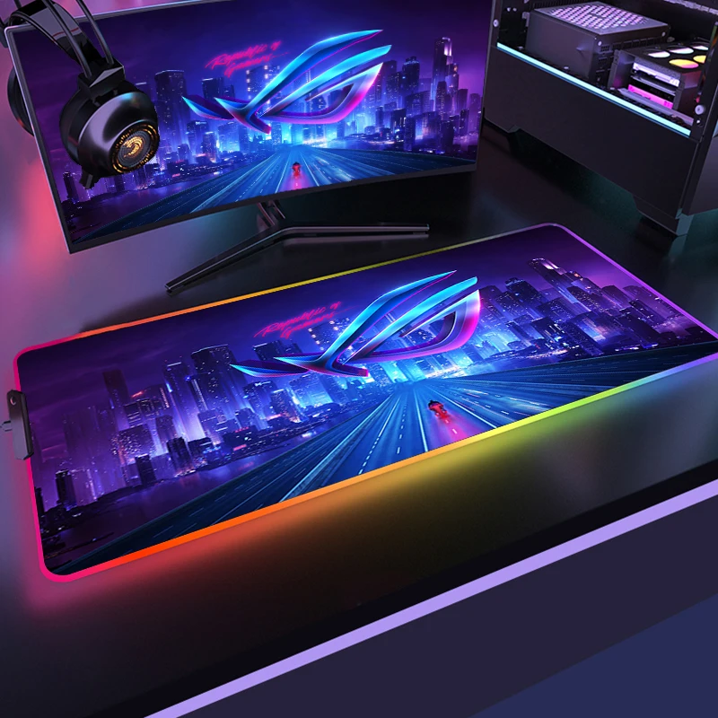 Игровой RGB коврик для мыши ROG ASUS игровой компьютерный с подсветкой большой