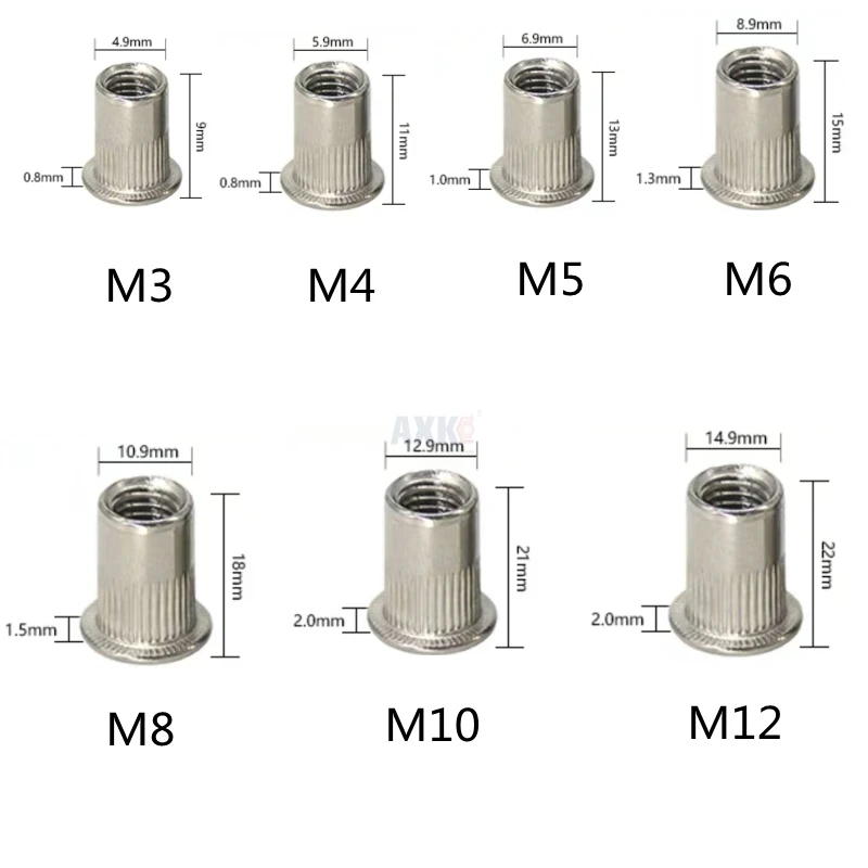 10 Stück Nietmutter M4 M5 M6 M8 RIVNUT 304 Edelstahl Kleiner Senkkopf 10 Stück Nietmutter M4 M5 M6 M8 RIVNUT 304 Edelstahl Kleiner Senkkopf