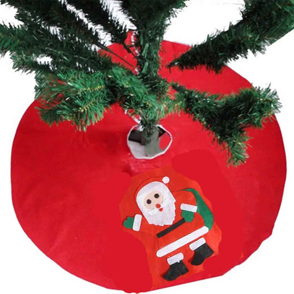 Carpet Surround Cute Premium Gold Edge Santa Design Xmas Party Ornament Home Christmas Tree Skirt Embroidery Decoration | Дом и сад