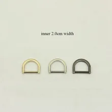 

5Pcs 20mm Inner Dia Metal D Ring Diecast Hook Buckles for Bag Strap Clasps Keychain DIY Handbag Clothing Hardware Accessories