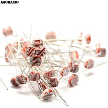 

50PCS/lot LDR Photo Light Sensitive Resistor Photoelectric Photoresistor 5528 GL5528 5537 5506 5516 5539 5549 For Arduino