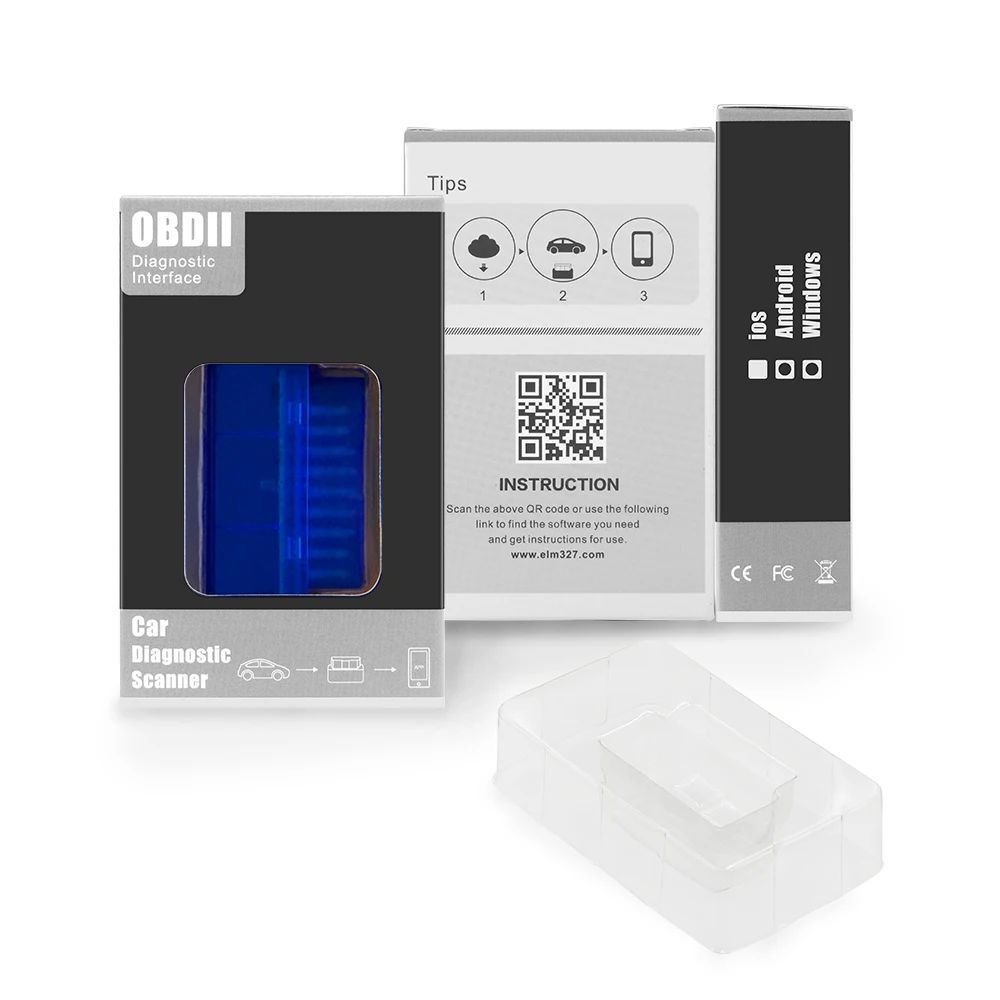 Диагностический сканер OBD2 10 шт. ELM327 V1.5 PIC18F25K80 elm 327 v1.5 для Android/ПК Bluetooth OBD 2