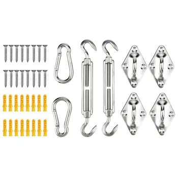 

40 PCS Shade Sail Fixing Fittings Stainless Steel Awning Fixing Accessories Four Corners Sun Sail Sunshade Accessories