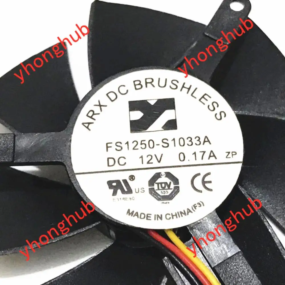 Ventilador de Refrigeração do Servidor de 3 50x50x10mm Fios Arx Fs1250-s1033a dc 12v 0.17a - Imagem 3