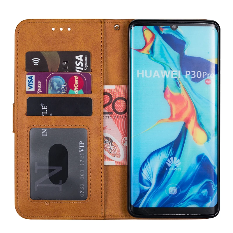 Кожаный чехол-кошелек на молнии для huawei P20 Lite P30 Pro mate 10 20 Lite P Smart Y6 Y7 с отделениями для карт