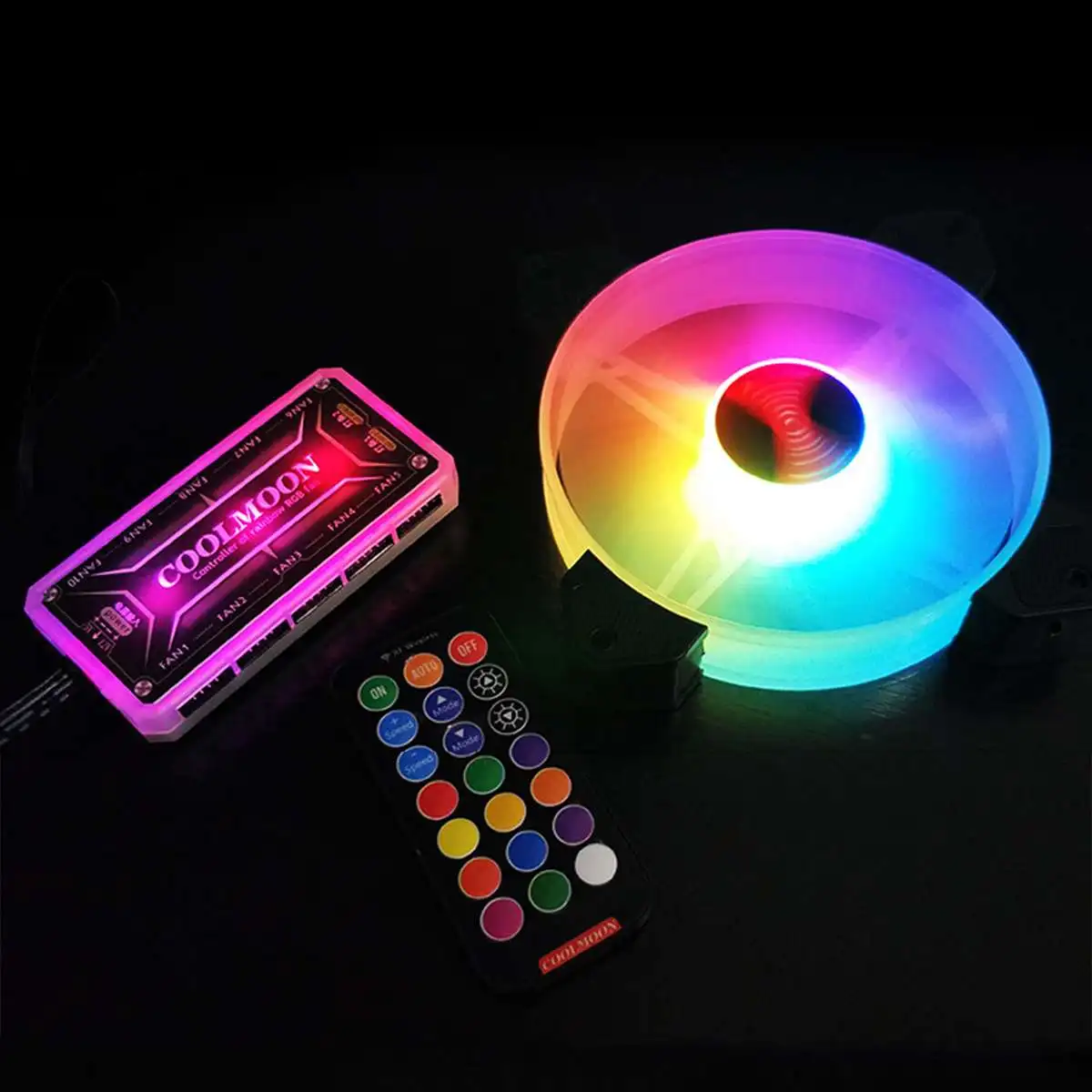 6 шт. чехол для компьютера ПК с кольцом для вентилятора RGB регулируемый светодиодный вентилятор кулер скорость вращения 120 мм тихий пульт дистанционного управления кулер для компьютера охлаждающий RGB чехол для вентилятора