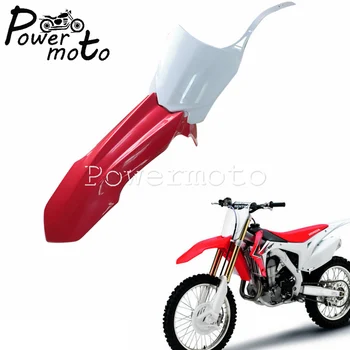 

Motorcycle Front Fender Front Number Plate For Honda CRF450R 250R 2013-2017 Mudguard Name Plates Offroad MX Dirt Bike Mudguard
