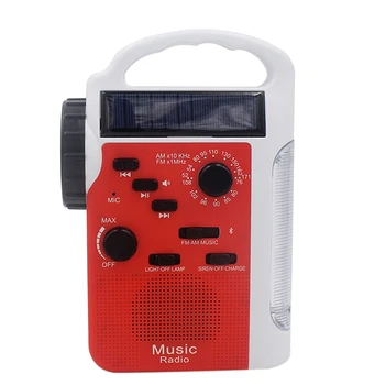 

Hot TTKK Emergency Radio Solar Radio AM FM Hand Cranked Radio with 13 LEDs Flashlight and 2300MAh Power Bank For Smartphone