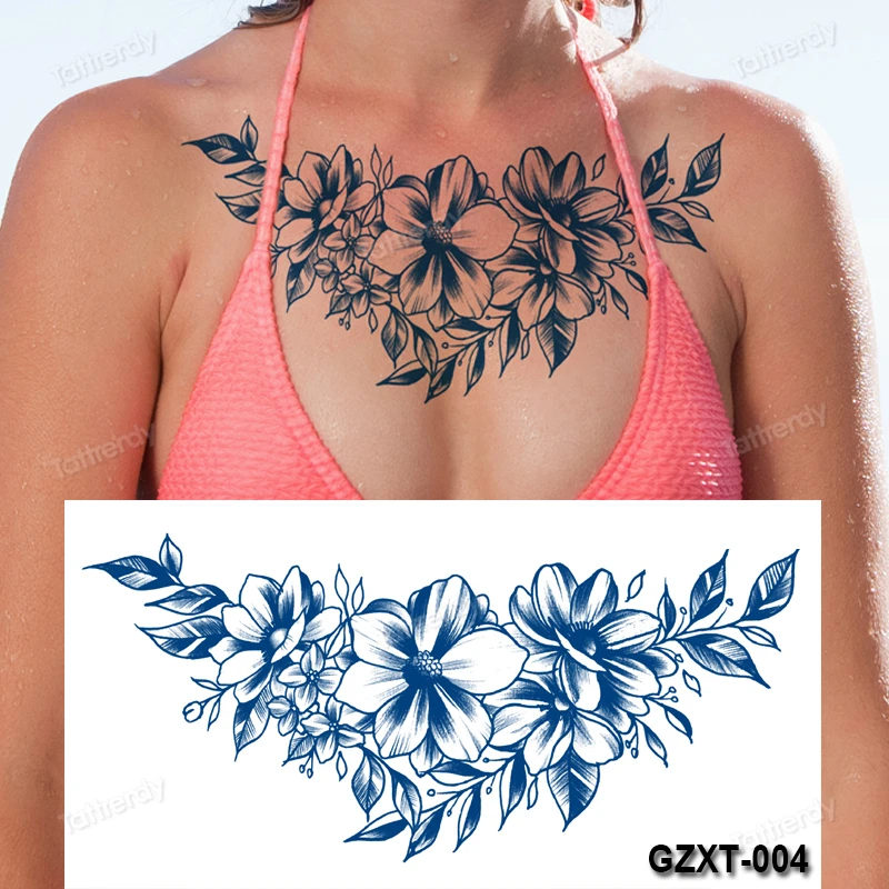 Breast Underboob Sexy Tattoo For Women Temporary Tattoo Letter Cross Birds  Peony Flowers Mandala Tattoo Henna Lace Waterproof - Temporary Tattoos -  AliExpress