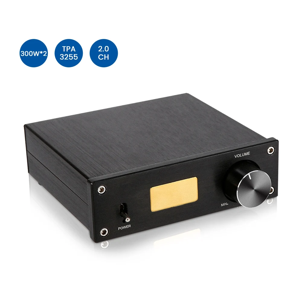 

AIYIMA TPA3255 Audio Power Amplifier 2.0 Stereo Digital Sound Amplifier Speaker Amplificador Home Theater Audio 300W+300W