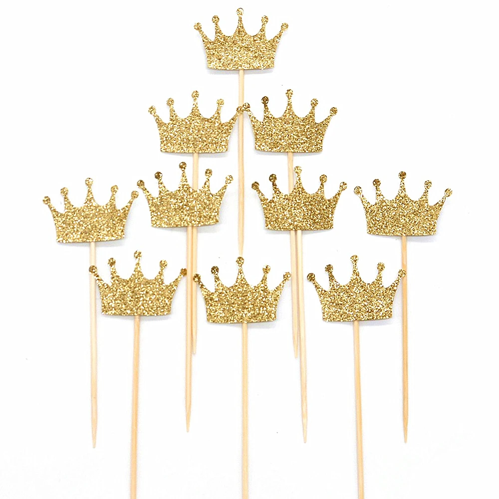 Pack of 20 Glitter Sparkling Crown Cupcake Cake Topper Food Picks Plugs Picker Wedding Party Favours Pack of 20 Glitter Sparkling Crown Cupcake Cake Topper Food Picks Plugs Picker Wedding Party Favours