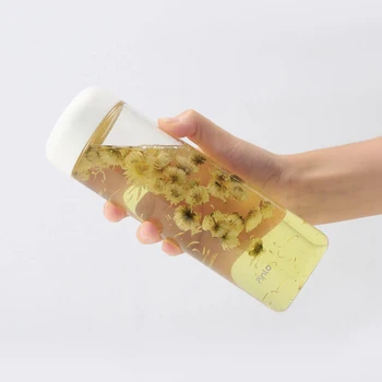 

Portable Drinking Cup Thicken Tritan Bottle 500ML Heat-Resistant Cooking Cup with Strap for Exercise Running