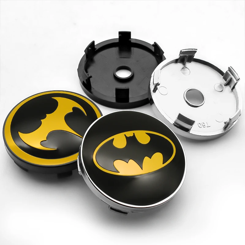 

4PCS 60MM Batman logo Car Wheel Center Hub Caps Car Emblem Badge Wheel Center Cap Car styling accessories