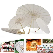 Масляная бумага белый зонтик китайский традиционный Танец Реквизит Зонты ручной работы украшения SDF-SHIP
