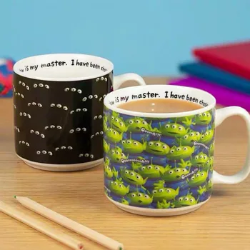 

Cup New Style Ceramic Color Changing Cup Cartoon Aliens When Exposed to Heat Color Changing Mug Glass