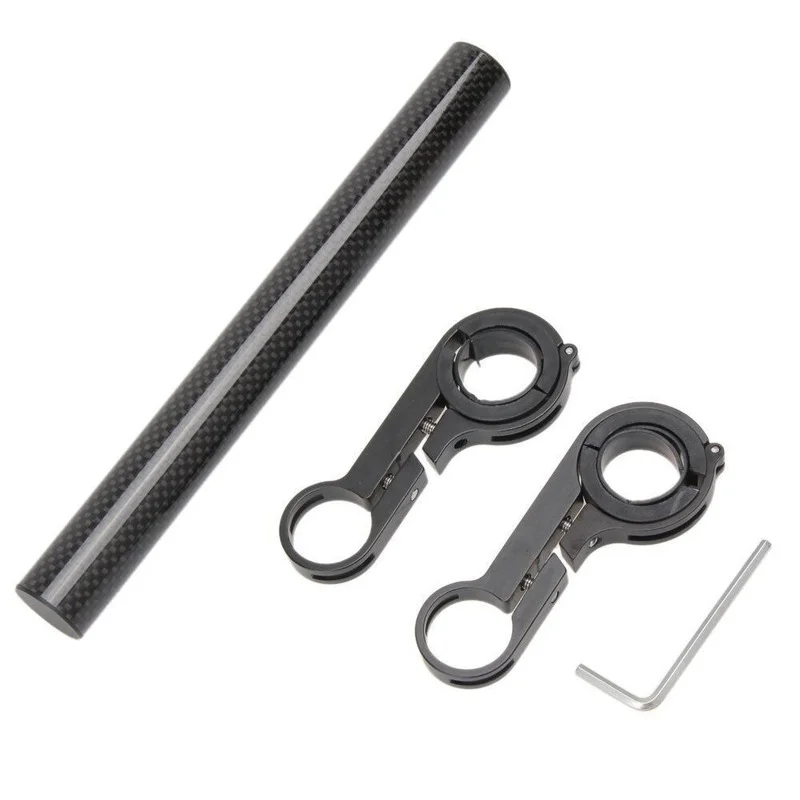 Bicycle Handlebar Extended Bracket Bike Headlight Mount Bar Computer Holder Lamp Support Rack Alloy Fiber Stand