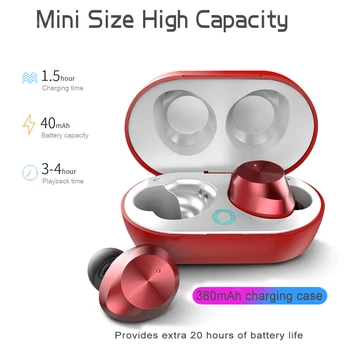 

High Quality TWS-9 Touch Wireless Bluetooth Earbuds In-Ear Sport Earphones Headset Headphone Sensitivity 94 DB + 3 DB