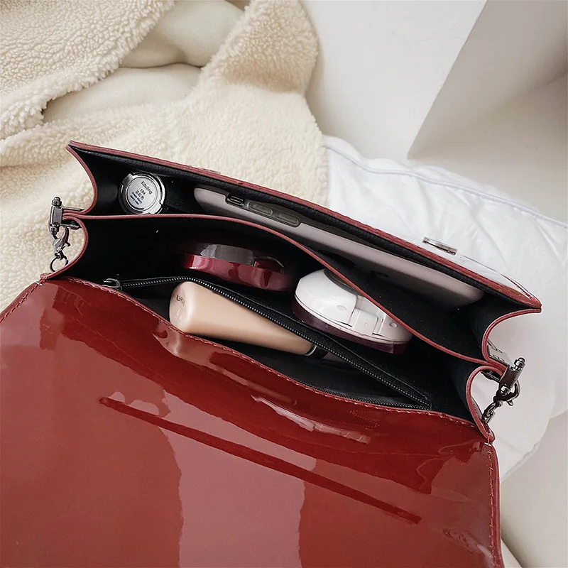 Bolsos Mujer модная гладкая ПУ сумка на плечо для женщин роскошные сумки женские сумки дизайнерские женские сумки через плечо с цепочкой