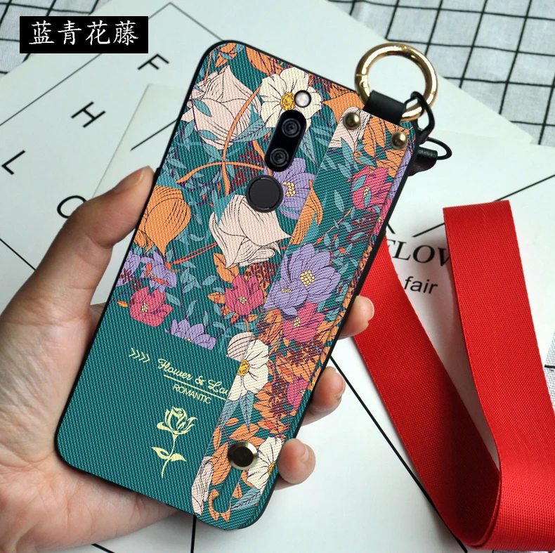 Sang Trọng 3D Hoa Dành Cho XiaoMi Cá Mập Đen Helo 2 3 Cổ Dây Dẻo Silicone Dành Cho PocoPhone X2 M2 F1 f2 Pro X3 NFC xiaomi leather case glass