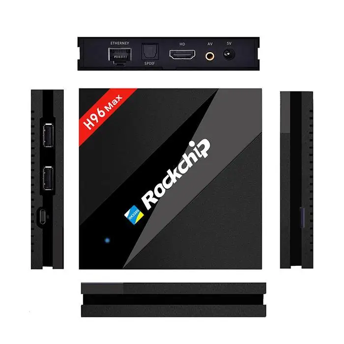 H96max сетевая приставка шестиядерный Двойной Wi-Fi Bluetooth HD 4,0 Android 4k инфракрасный пульт дистанционного управления Набор для телевизора 7,1