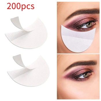 

200 Pieces Eyeshadow Stencils White Eyeshadow Shield Pads Adhesive Under Eye Eyeshadow Pads for Women Makeup Using