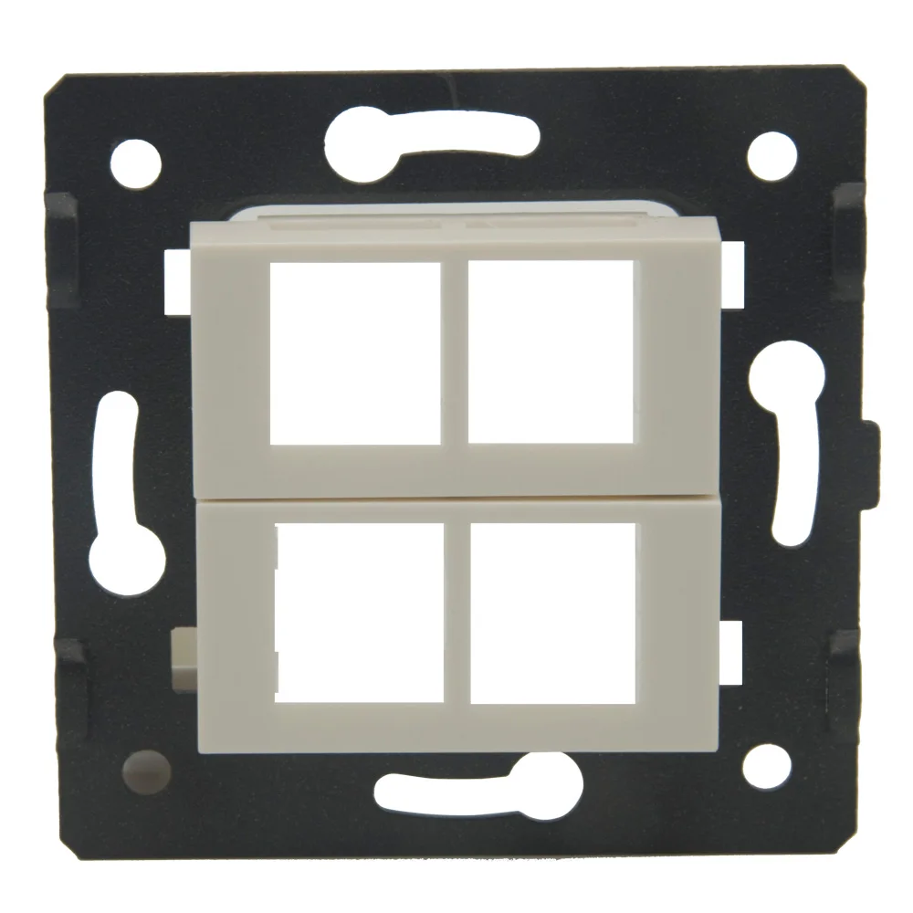 EU French Style 4 Keystone Ports Wall Plate